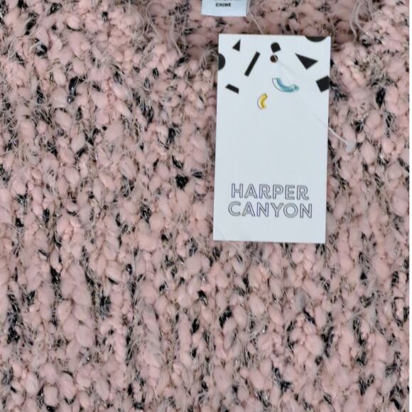 Harper Canyon Girls Fuzzy Long Sleeve Pink Metallic Sweater Size XL NWT - Picture 3 of 5